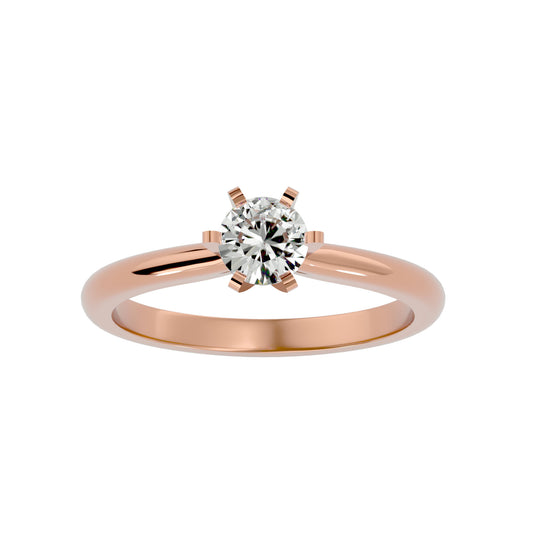 Six prong diamond engagement ring