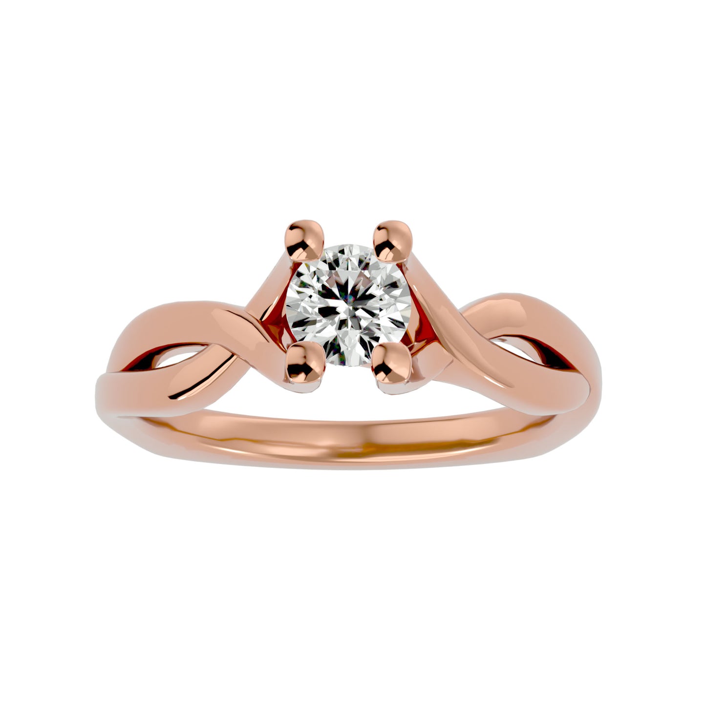 Twilight Twist diamond engagement ring