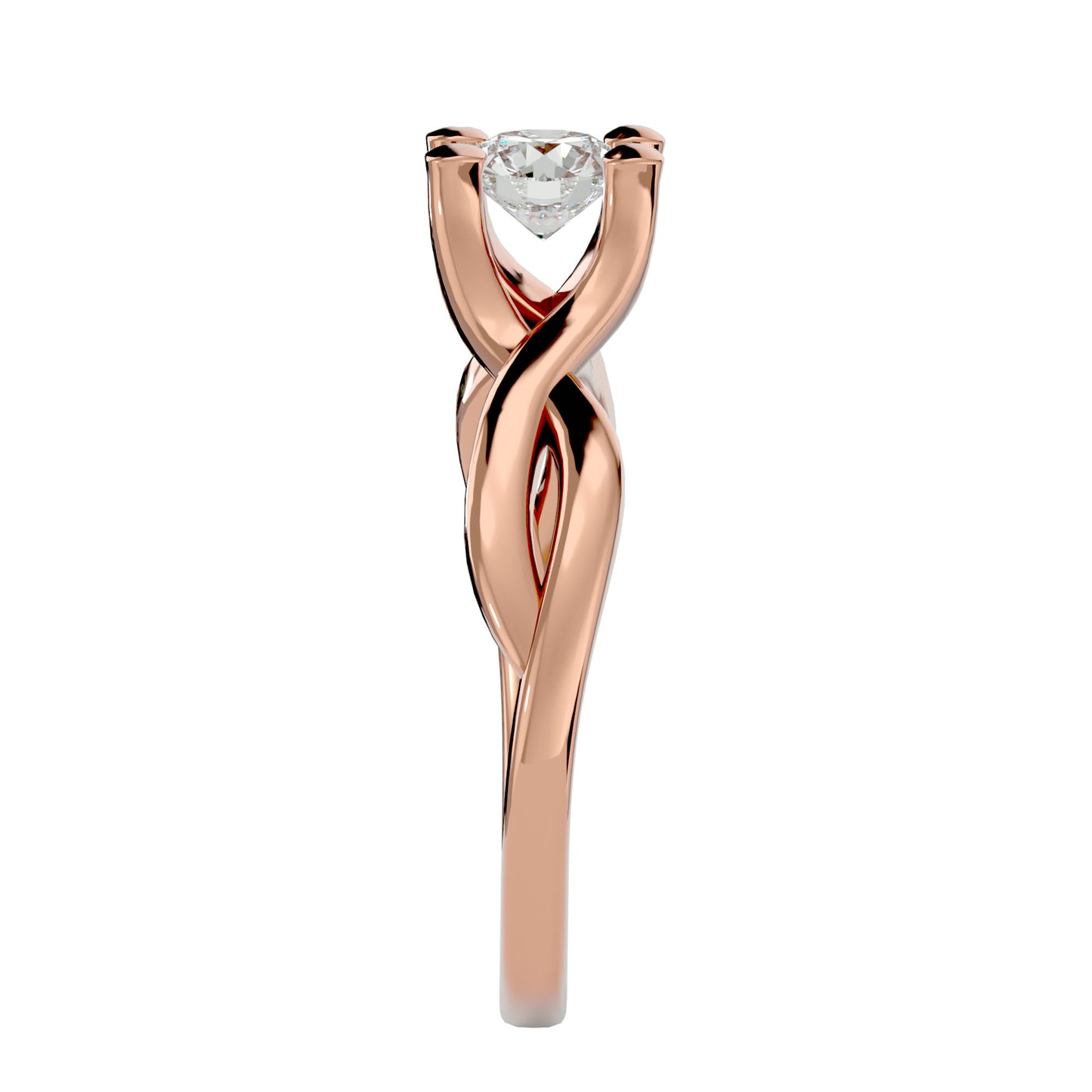 Twilight Twist diamond engagement ring