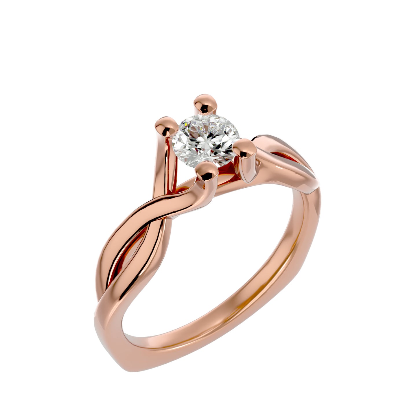 Twilight Twist diamond engagement ring