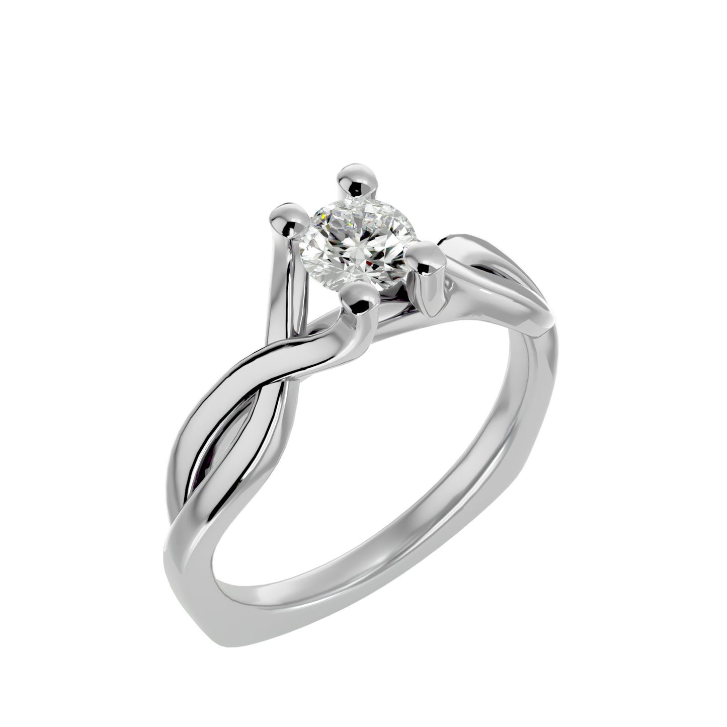 Twilight Twist diamond engagement ring