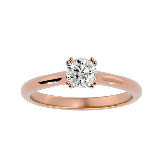 Split prong diamond engagement ring