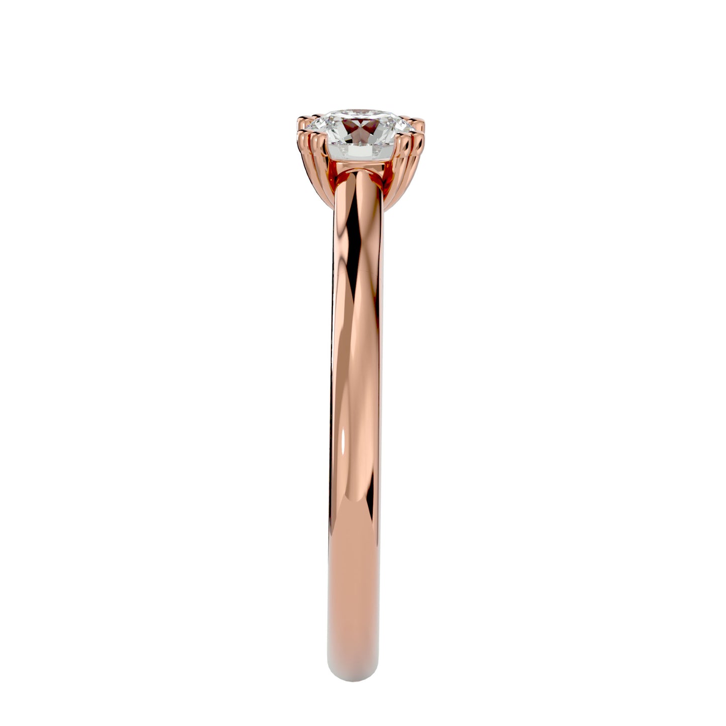 Split prong diamond engagement ring