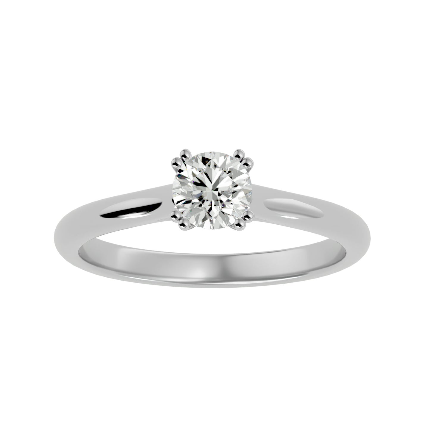 Split prong diamond engagement ring