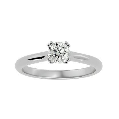 Split prong diamond engagement ring