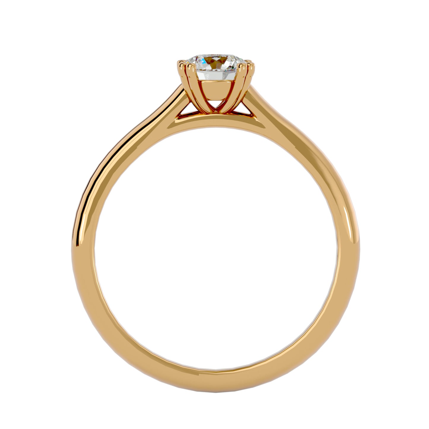 Split prong diamond engagement ring