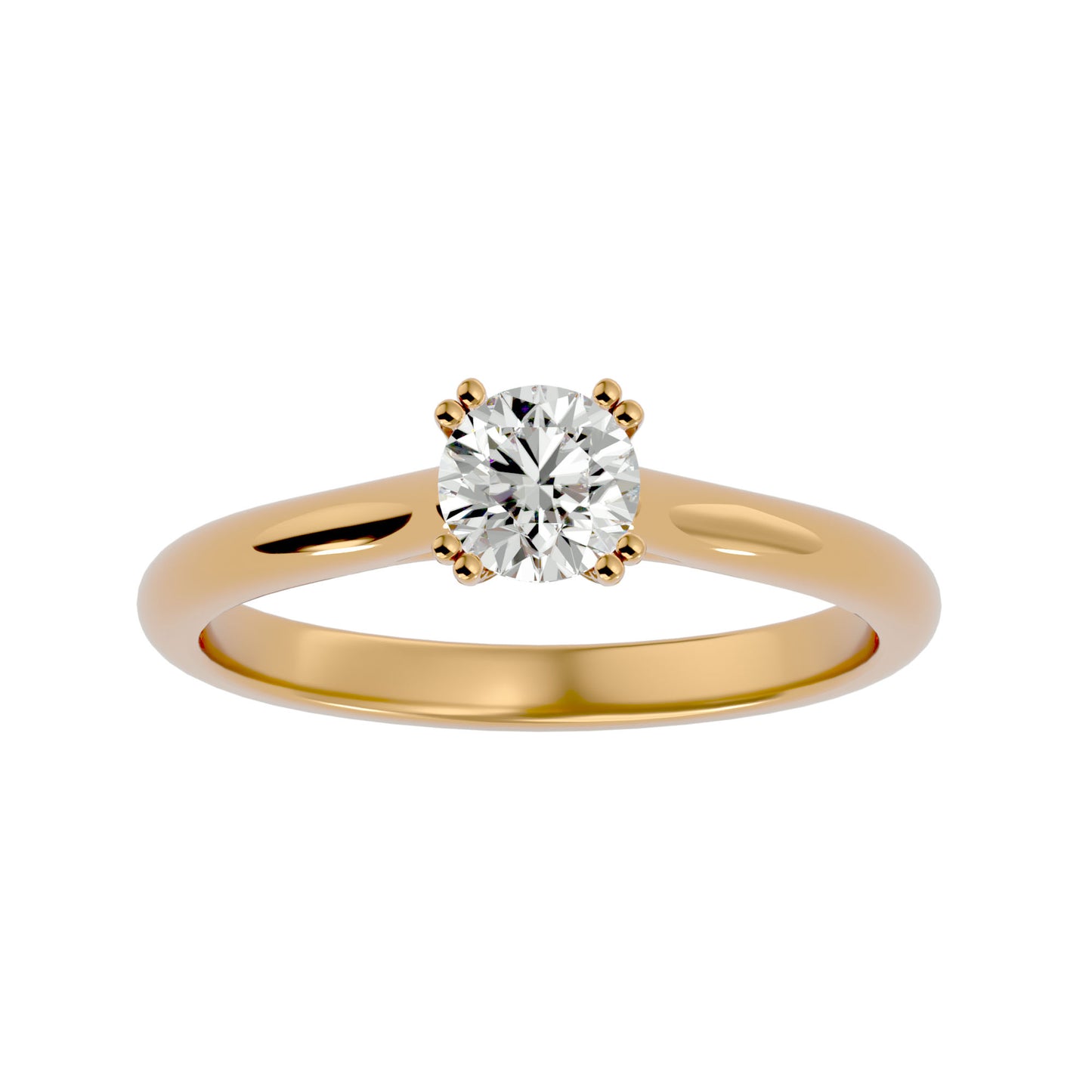 Split prong diamond engagement ring