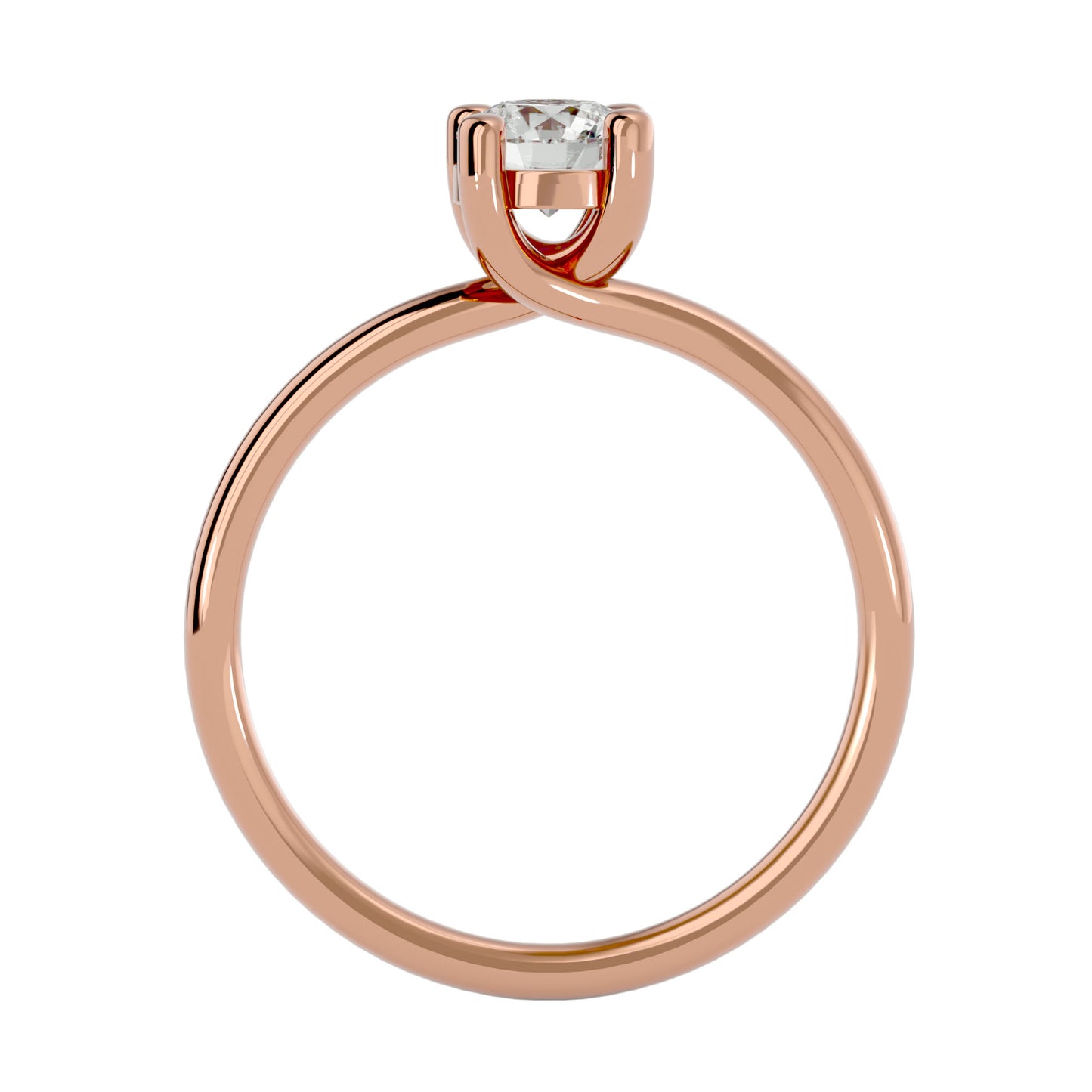 Arina Side stone milligrain diamond engagement rinf