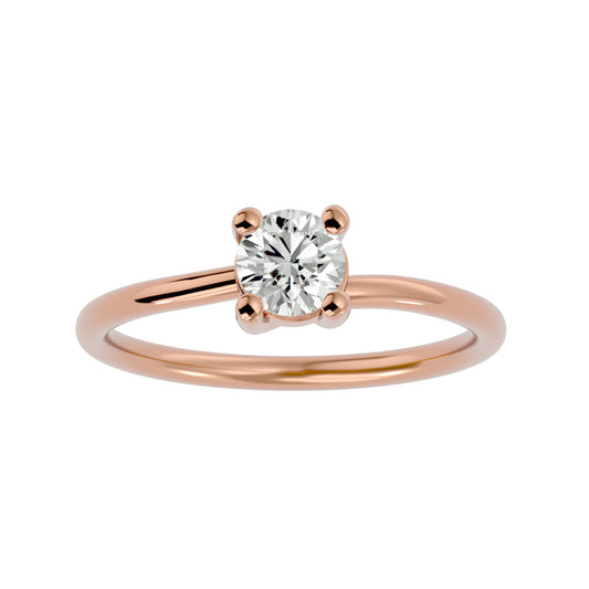 Arina Side stone milligrain diamond engagement rinf