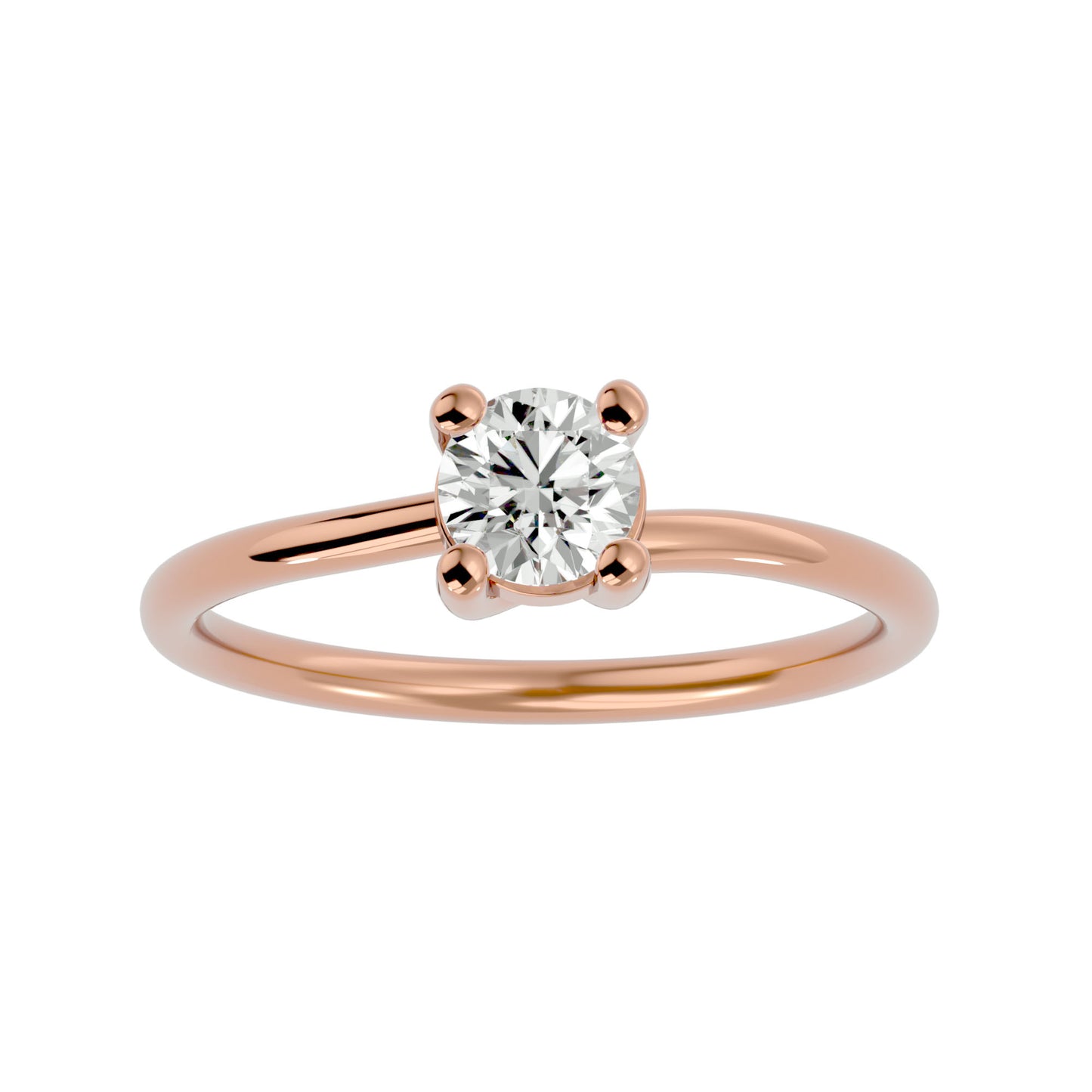 Arina Side stone milligrain diamond engagement rinf