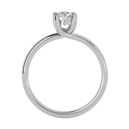 Arina Side stone milligrain diamond engagement rinf