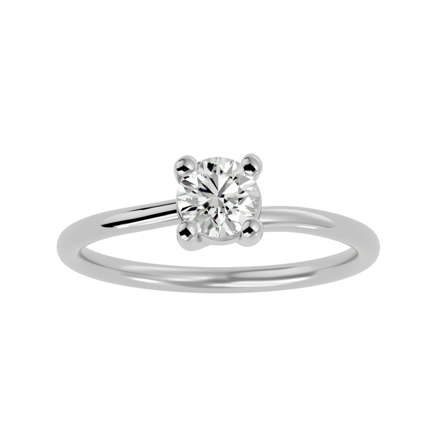 Arina Side stone milligrain diamond engagement rinf
