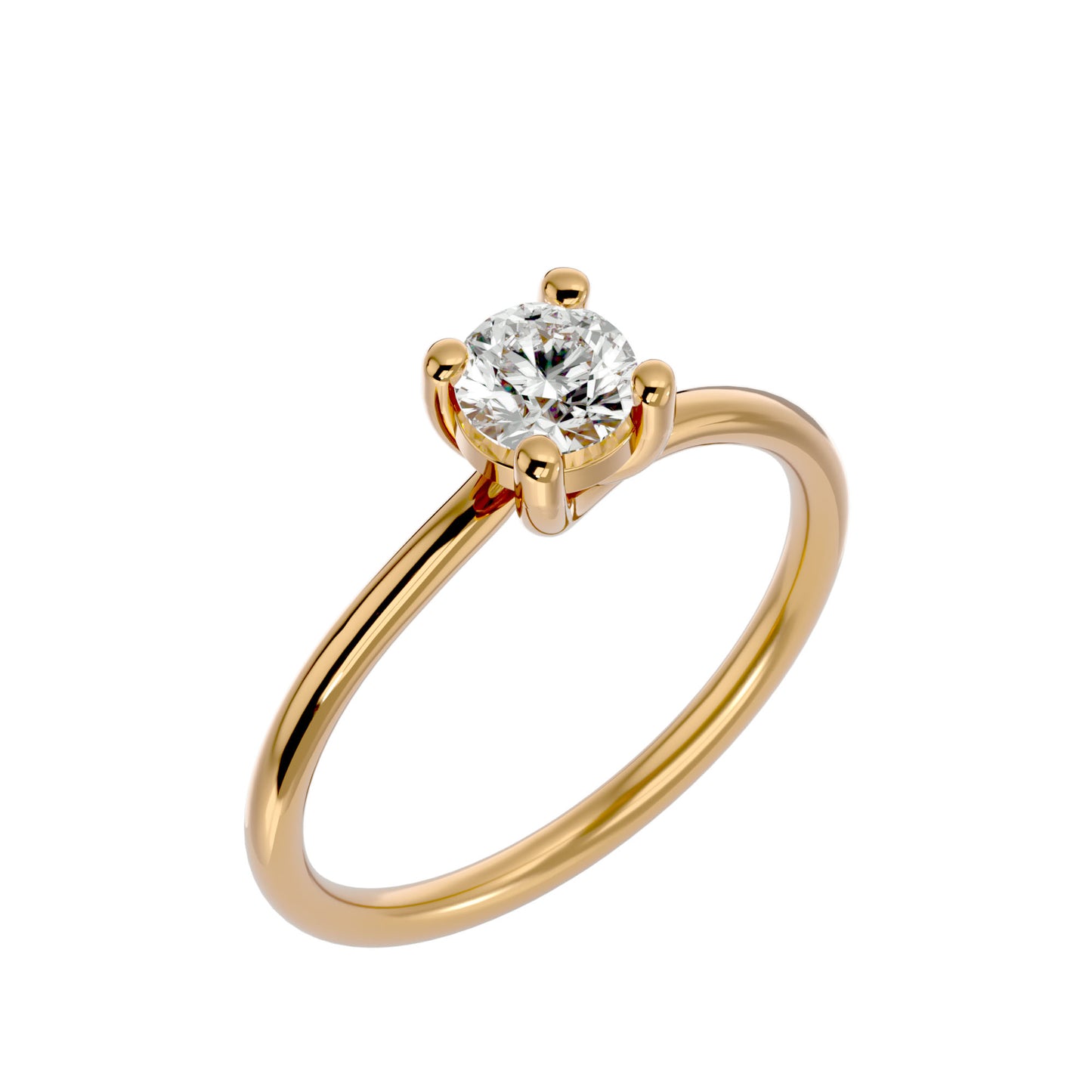 Arina Side stone milligrain diamond engagement rinf