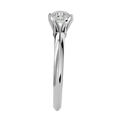Criss cross with curve band diamond engagement ring
