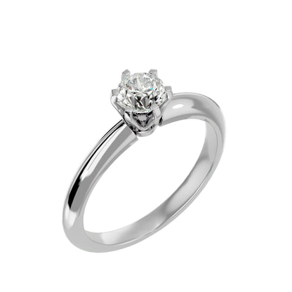 Criss cross with curve band diamond engagement ring