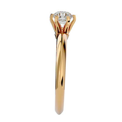 Criss cross with curve band diamond engagement ring