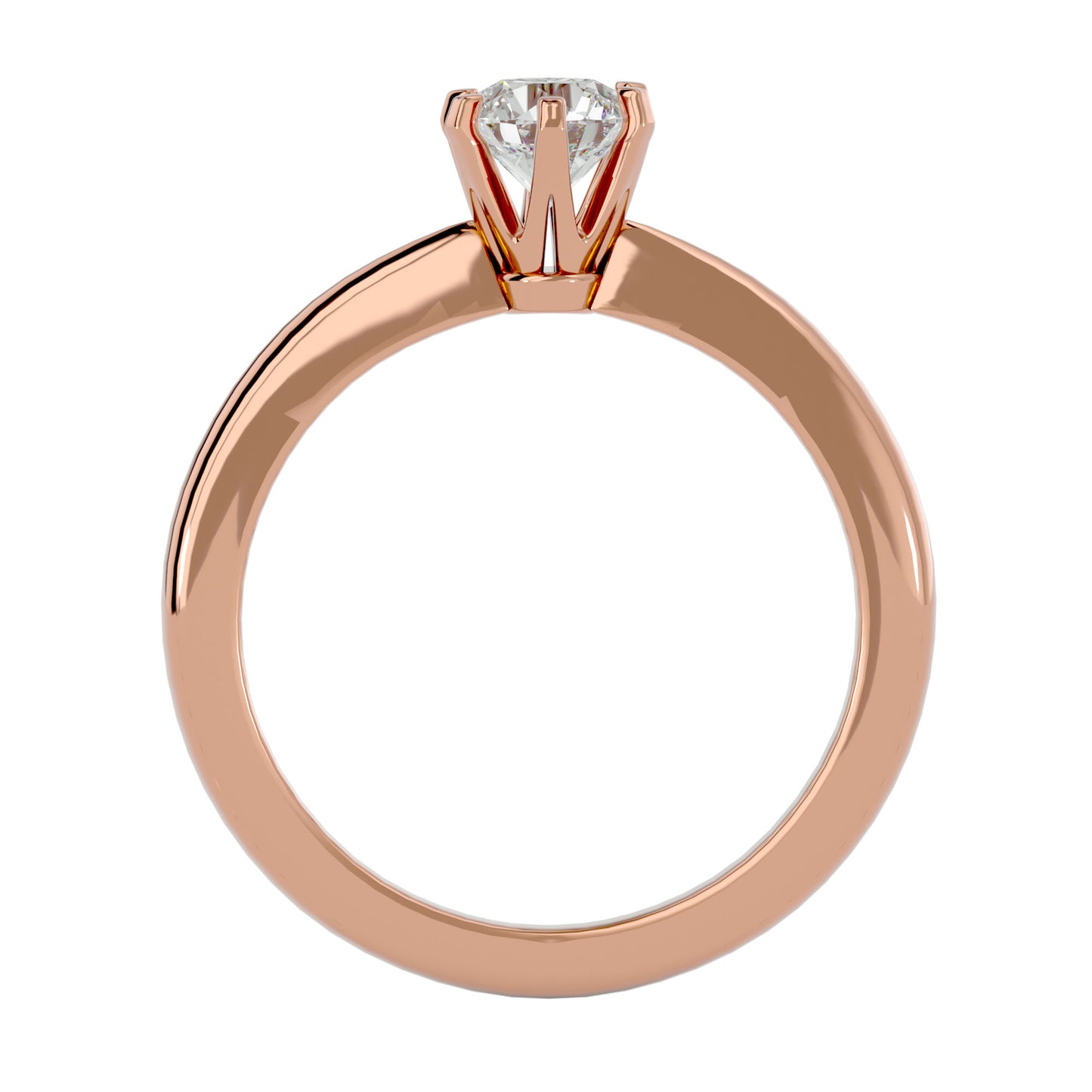 Round channel diamond engagement ring