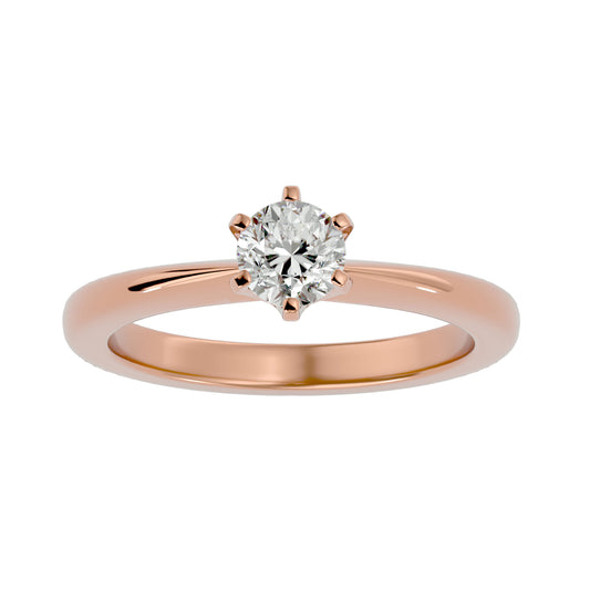 Round channel diamond engagement ring