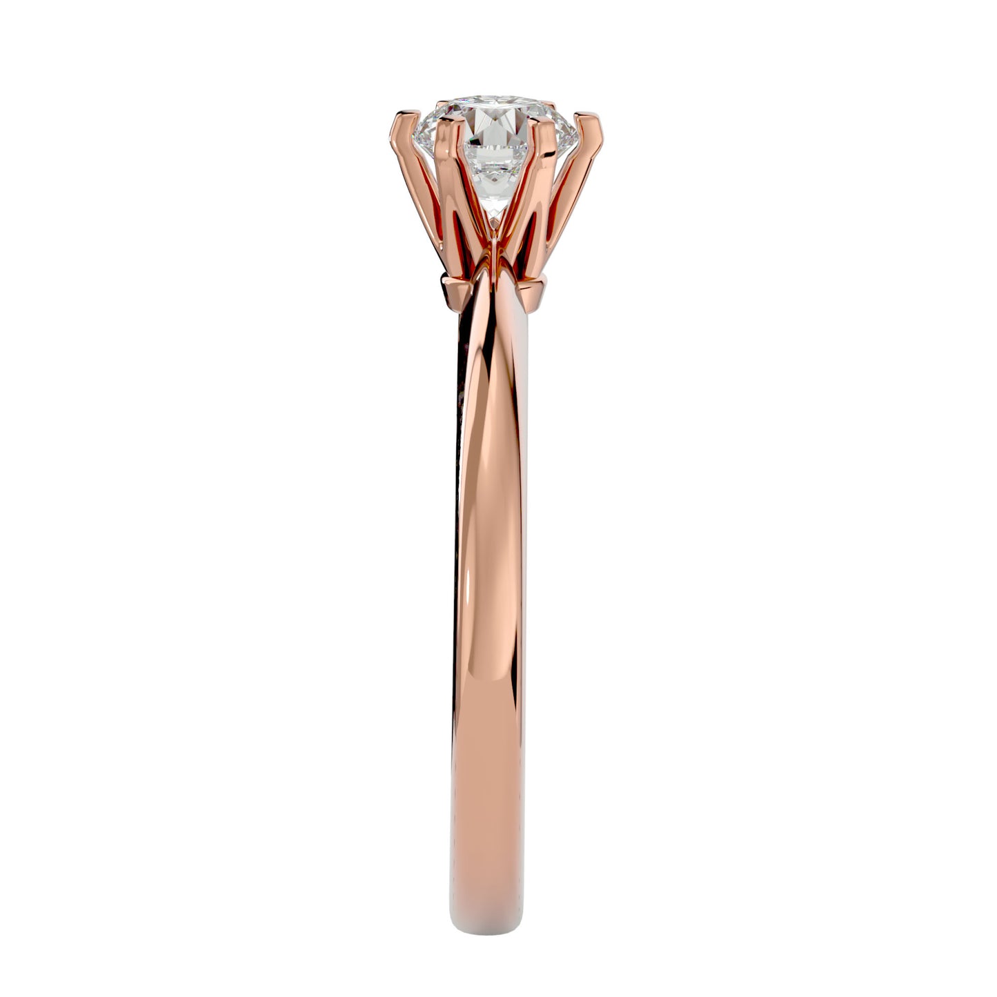 Round channel diamond engagement ring