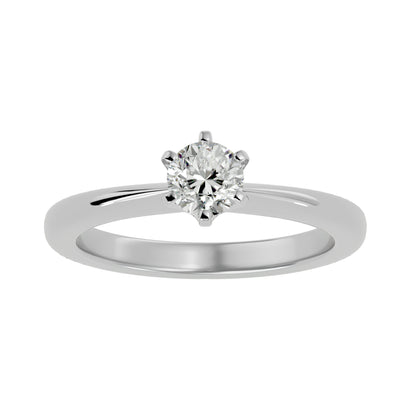 Round channel diamond engagement ring