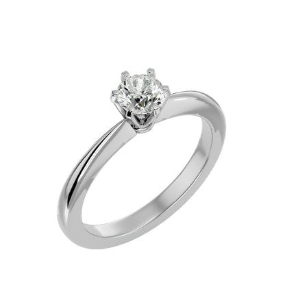 Round channel diamond engagement ring