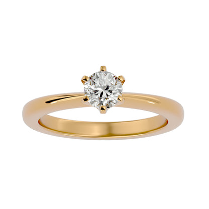 Round channel diamond engagement ring