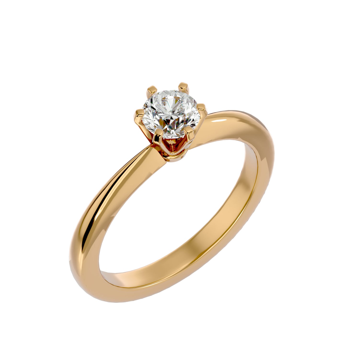 Round channel diamond engagement ring