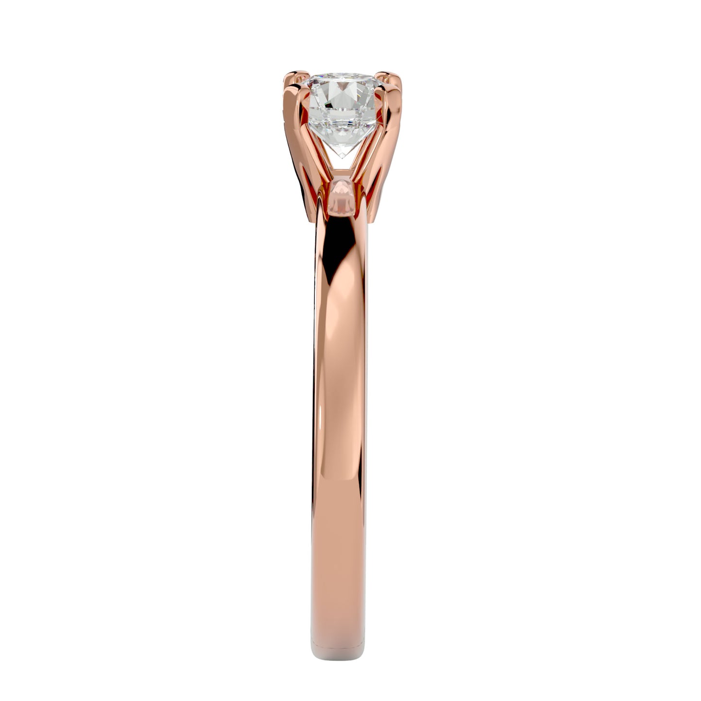 Unique three stone engagement ring