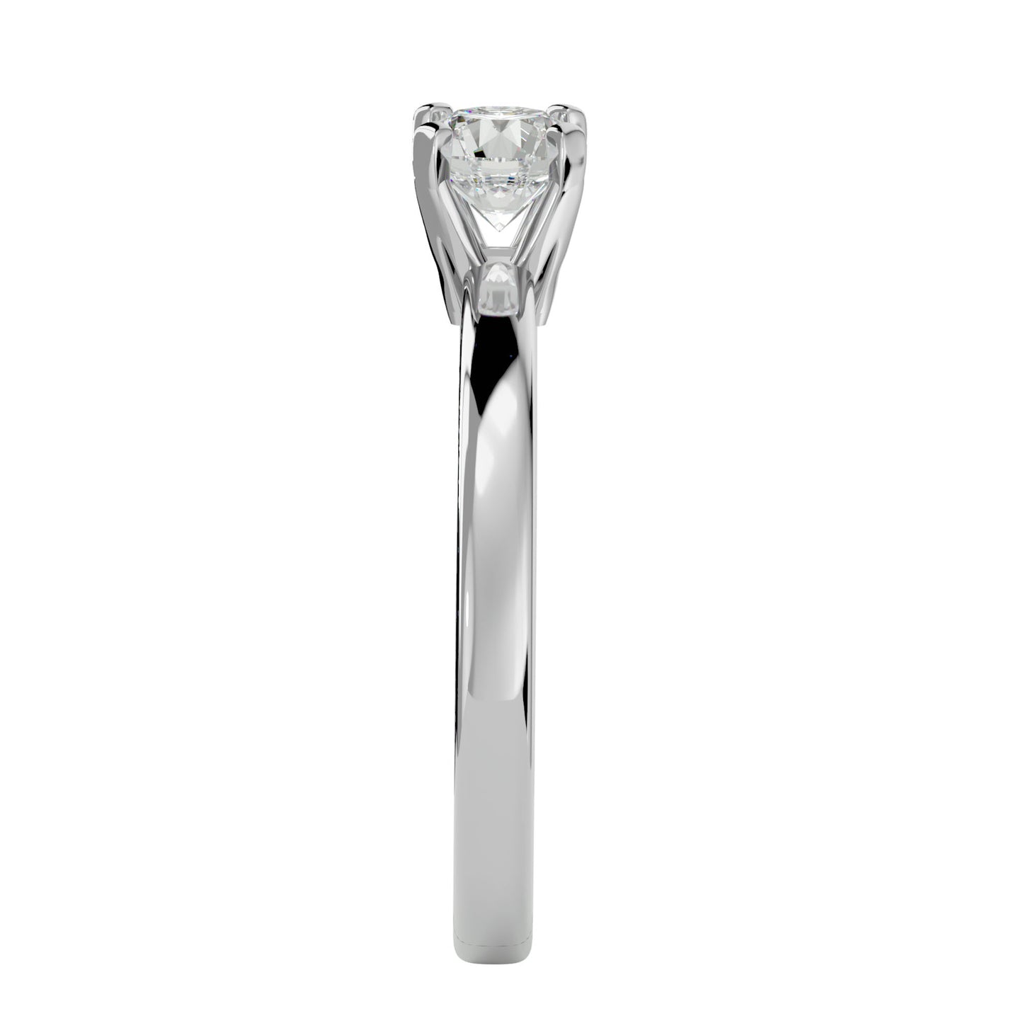 Unique three stone engagement ring
