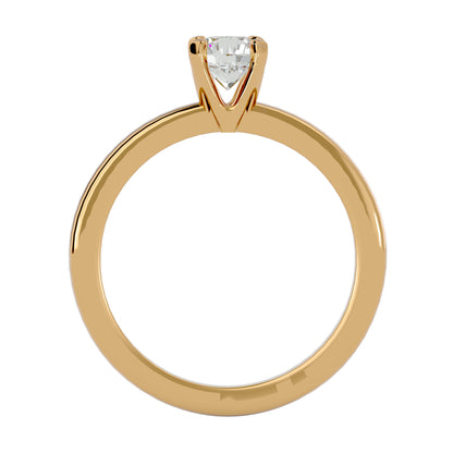 Unique three stone engagement ring
