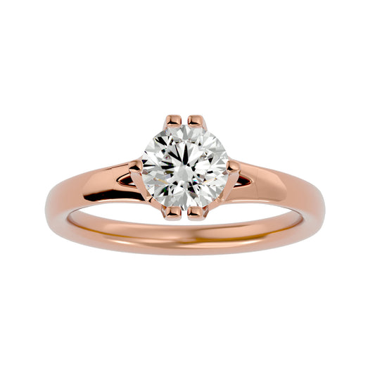 Classic side stone engagement ring
