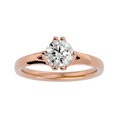 Classic side stone engagement ring
