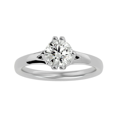 Classic side stone engagement ring