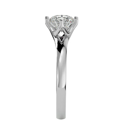 Classic side stone engagement ring