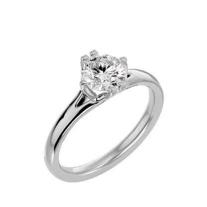 Classic side stone engagement ring