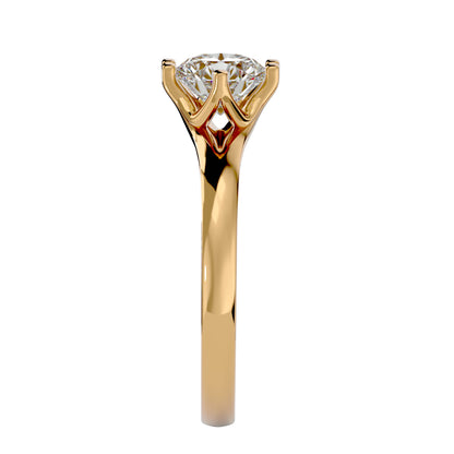 Classic side stone engagement ring