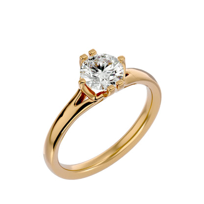 Classic side stone engagement ring